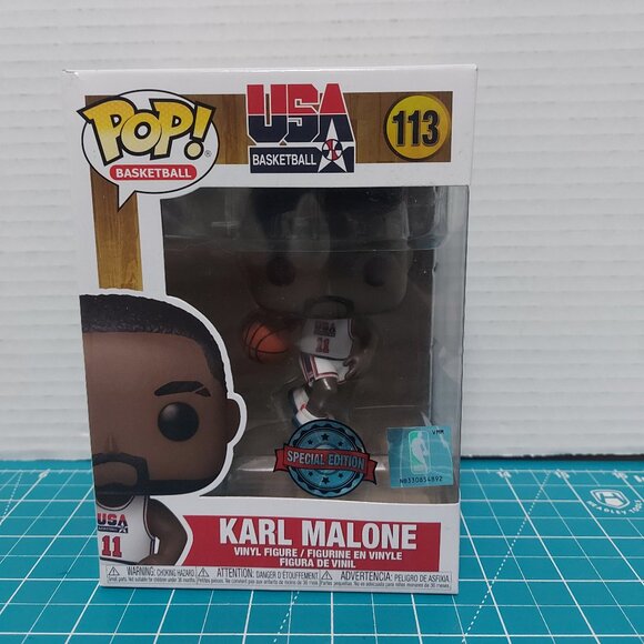 FUNKO POP! NBA Basketball USA Karl Malone Special Edition 113 New Vinyl Figure - Picture 1 of 6